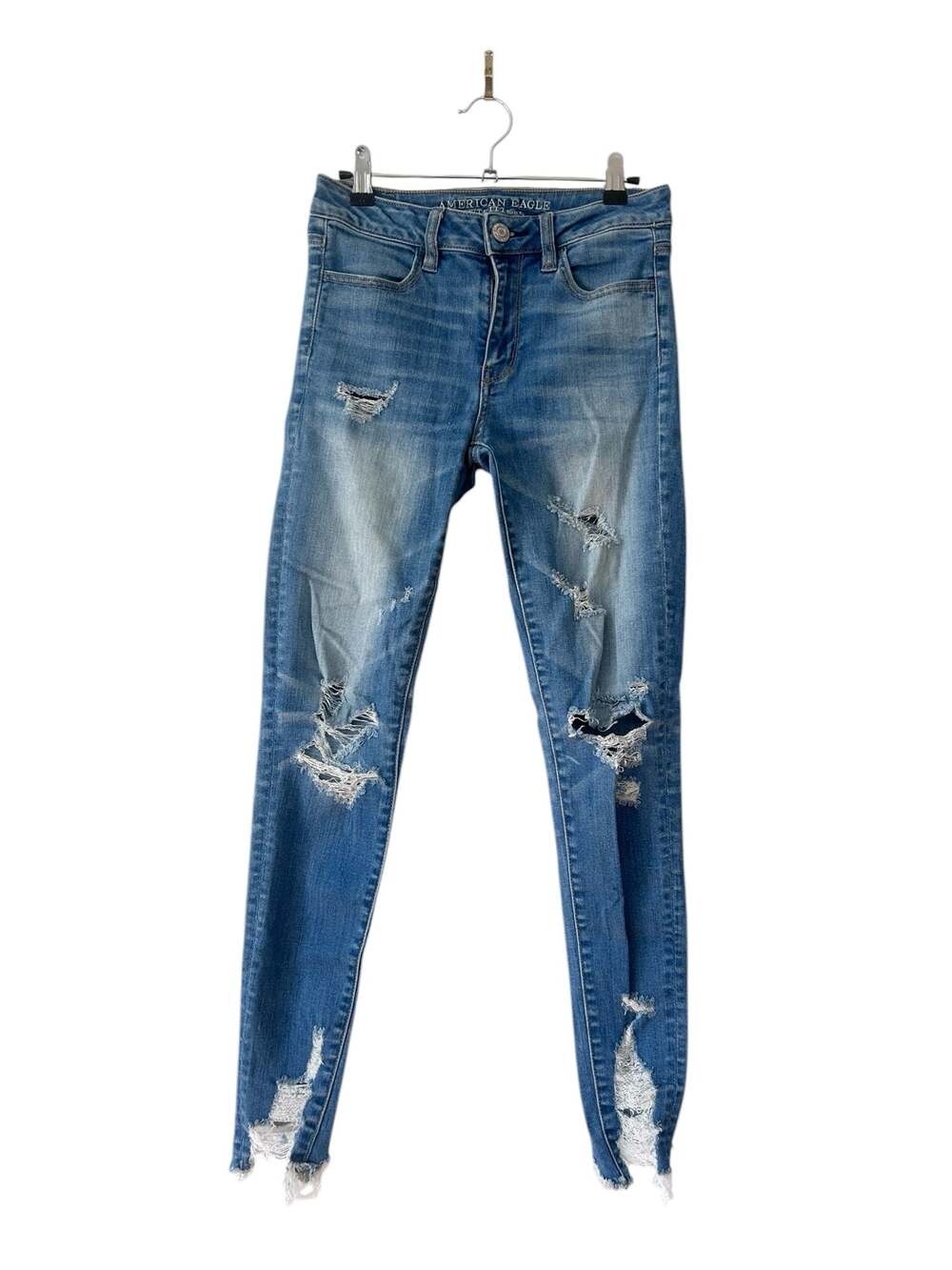 American Eagle Hi-Rise Super Stretch Distressed Jegging Size 2 Regular